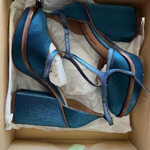 Elegant Teal Platform Heels